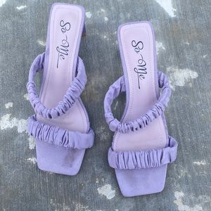 Lavender purple high heels